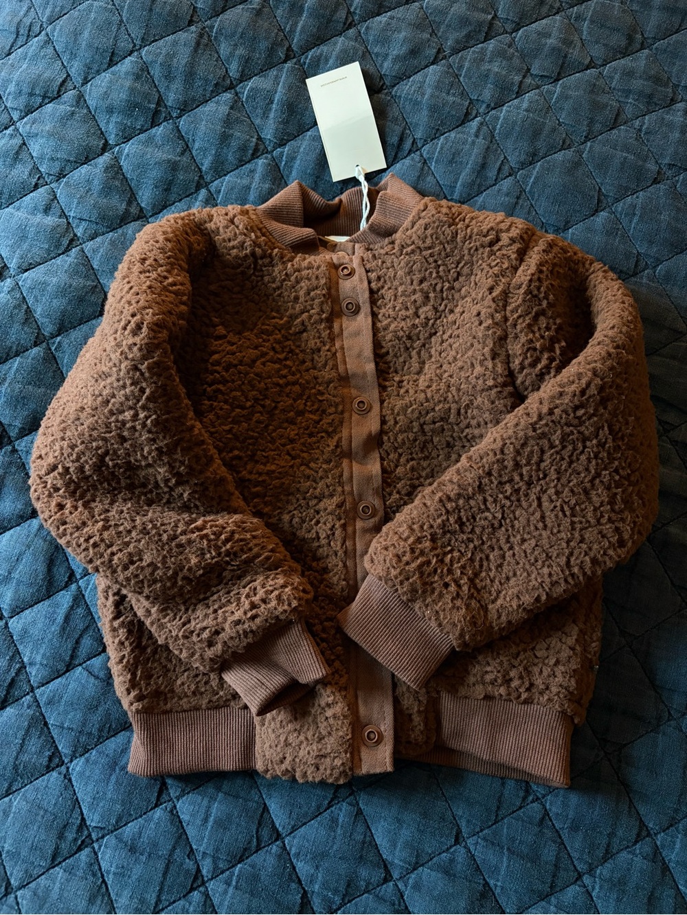 NWT Jamie Kay Cozy Kids toddler 3 year Brown Sherpa Jacket- reversible
